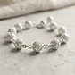 Pulsera Plata Ajustable Con Esferas Caladas Y Filigrana - Miniatura 2