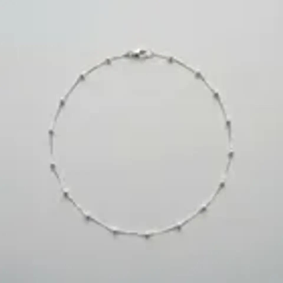 Collar Cadena De Plata 925 Con Bolitas Gargantilla De Mujer 3