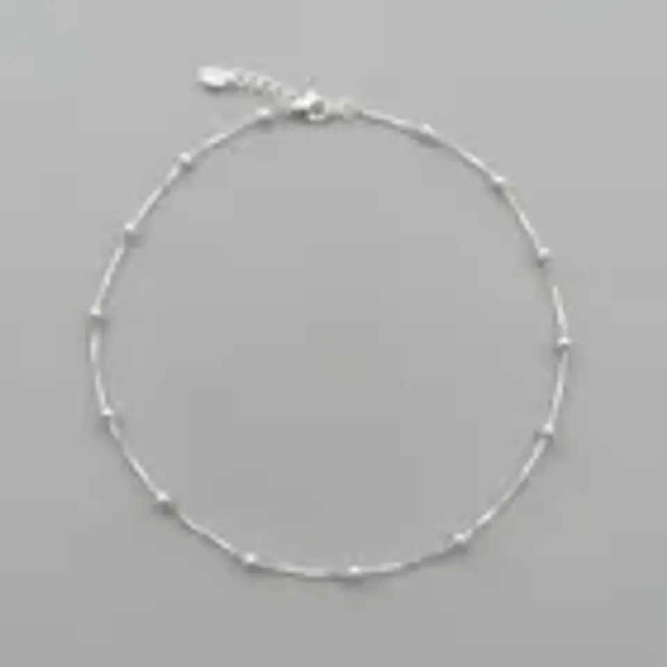 Collar Cadena De Plata 925 Con Bolitas Gargantilla De Mujer 4