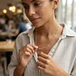 Collar Cadena De Plata 925 Con Bolitas Gargantilla De Mujer - Miniatura 7
