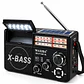Radio Retro Solar Bluetooth AM/FM/SW con Linterna (Negra) - Miniatura 1