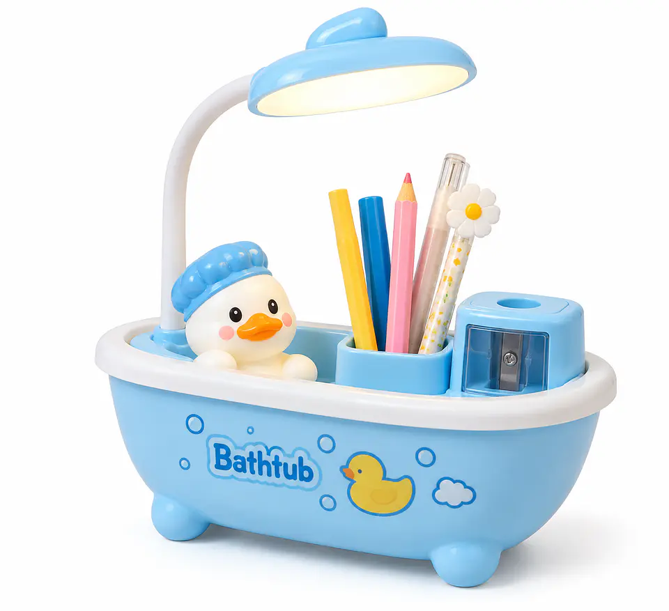 Lámpara LED Bañera con Portalápices y Sacapuntas BJJ-068 1