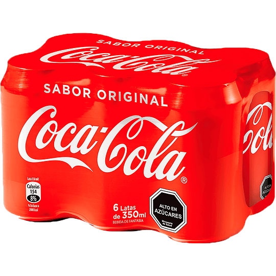 Bebida Coca Cola Lata Pack 6x350cc