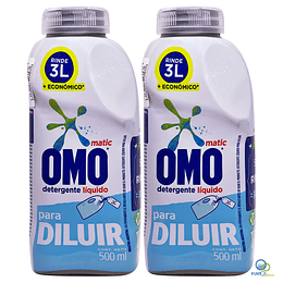 Detergente Omo Recarga para Diluir 2x500ml.
