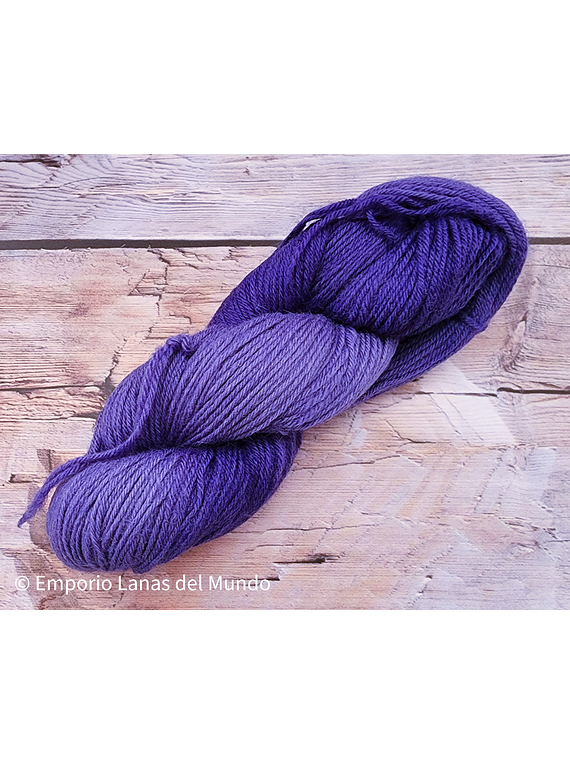 Lana Pura Artesanal Color Violeta Matizado 100grs