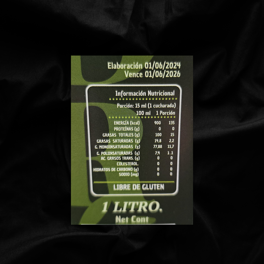 Aceite de Oliva Extra Virgen 1 LT. 6 Unidades. 2