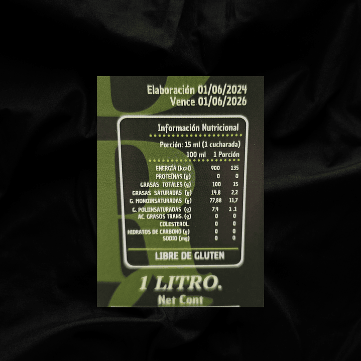 Aceite de Oliva Extra Virgen 1 LT. 6 Unidades. 2