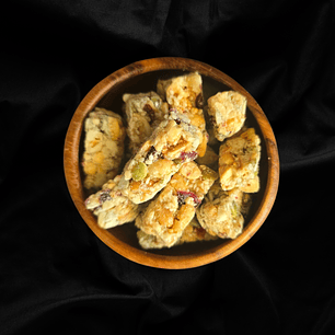 Turron de Mix, Maní, Semillas de Zapallo, Sesamo y Cranberry 250-50 gr.