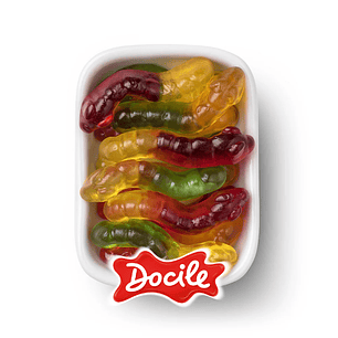 Gomitas de Gusanos Sin Acido Docile 1 KG.