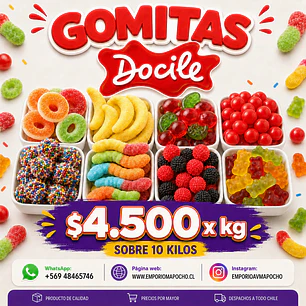 Gomitas Docile Surtidas 10 KG.