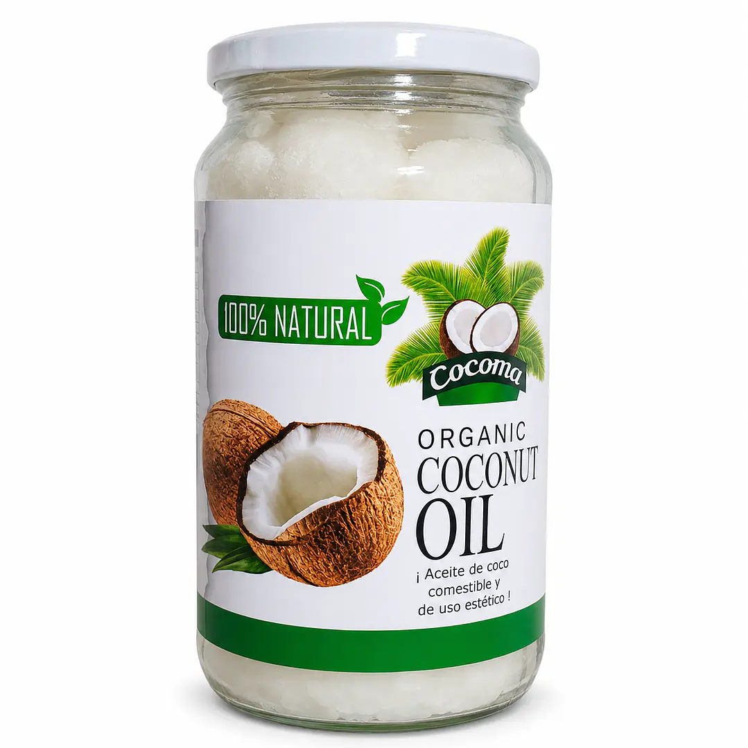 Aceite De Coco Orgánico Extra Virgen Cocoma 1 Lt. 1