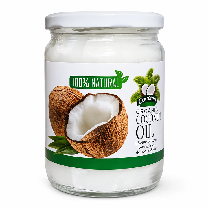 Aceite de Coco Organico Extra Virgen Cocoma 500ml. 1