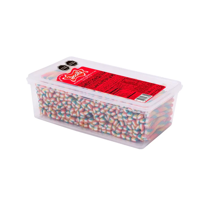 Tubos de Frutilla Acida Coloridos Docile 1.350 gr (1.35kg) 2