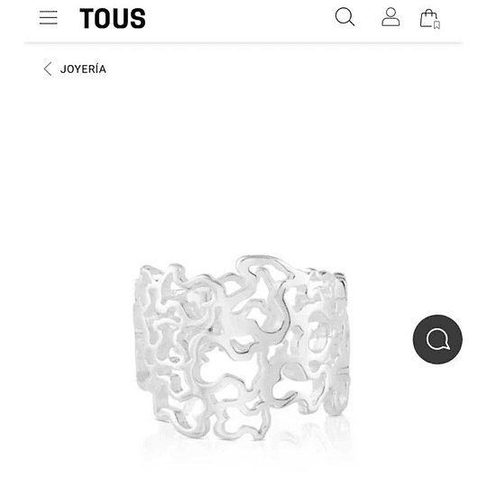 Anillo TOUS plata número 14