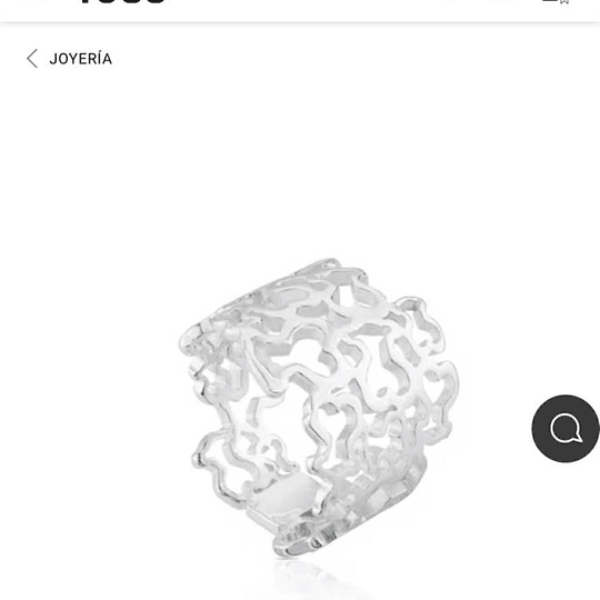 Anillo TOUS plata número 14