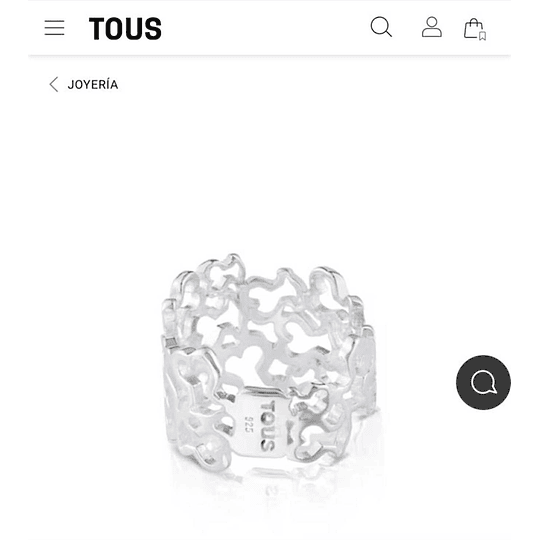 Anillo TOUS plata número 14