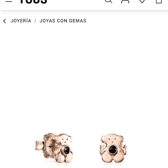 Aros Tous baño de oro y ónix 