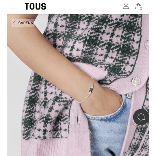 Pulsera Tous plata y perlas 