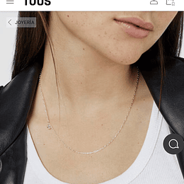 Tous collar de plata con anillas ovales bold bear