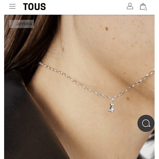 Tous collar de plata con anillas ovales bold bear