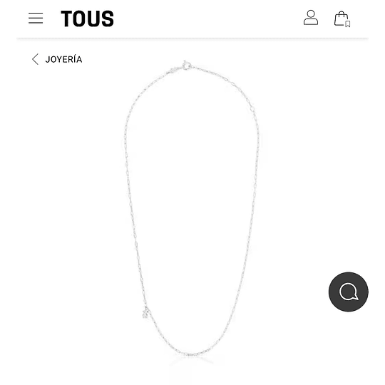 Tous collar de plata con anillas ovales bold bear