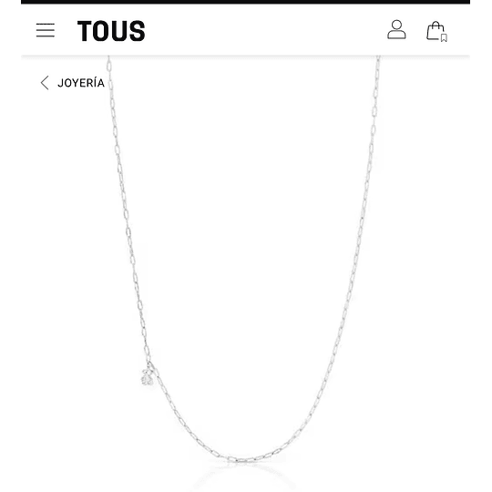 Tous collar de plata con anillas ovales bold bear