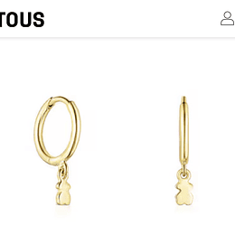 Aros Cool Joy con baño de oro 18 kt sobre plata