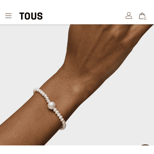 TOUS Pulsera Icon Pearl de Plata