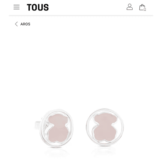 Aros Tous cuarzo rosa