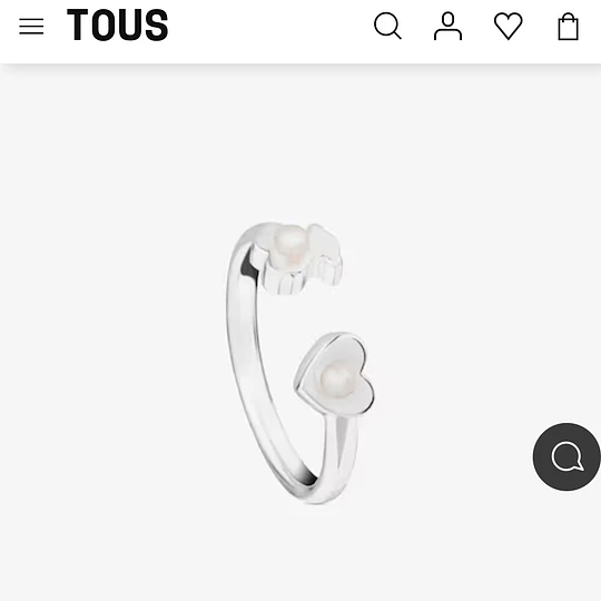 Anillo TOUS plata y perlas cultivadas numero 11