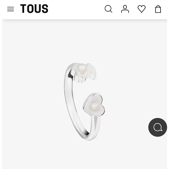 Anillo TOUS plata y perlas cultivadas numero 13