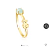 Anillos TOUS baño oro 18K y amazonita número 14