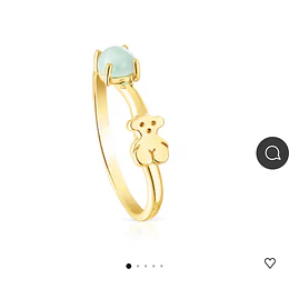 Anillos TOUS baño oro 18K y amazonita número 14