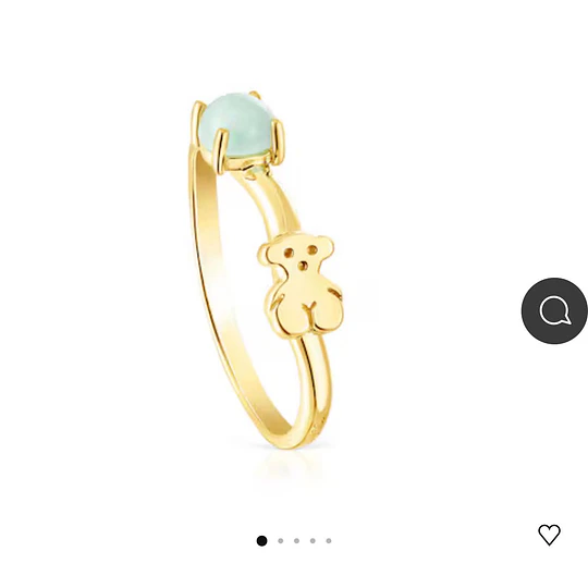 Anillos TOUS baño oro 18K y amazonita número 14