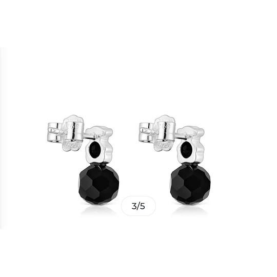 Tous aros plata y ónix