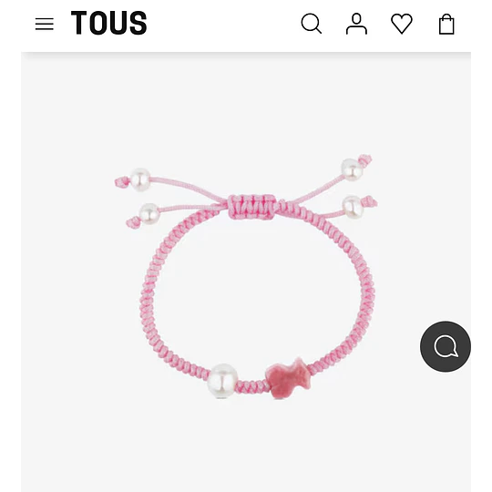 Pulsera Tous rodonita y perlas cultivadas