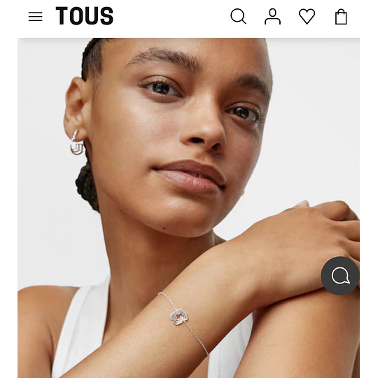 Pulsera Tous plata 925 oso triple