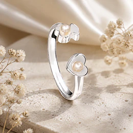 Anillo TOUS plata y perlas cultivadas numero 11
