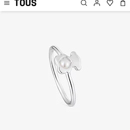 Anillo TOUS plata y perlas cultivadas N12