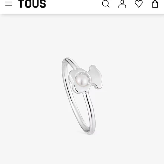 Anillo TOUS plata y perlas cultivadas N12