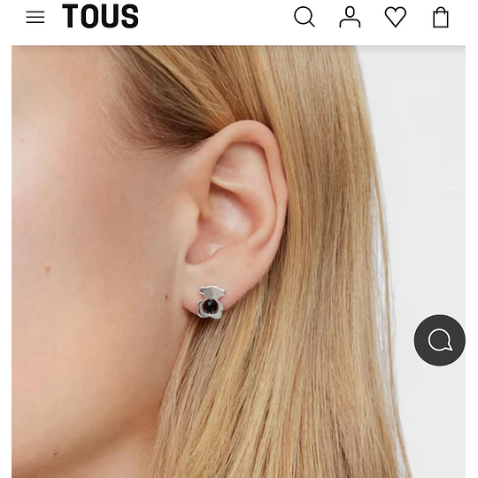 Aros Tous plata 925 y onix