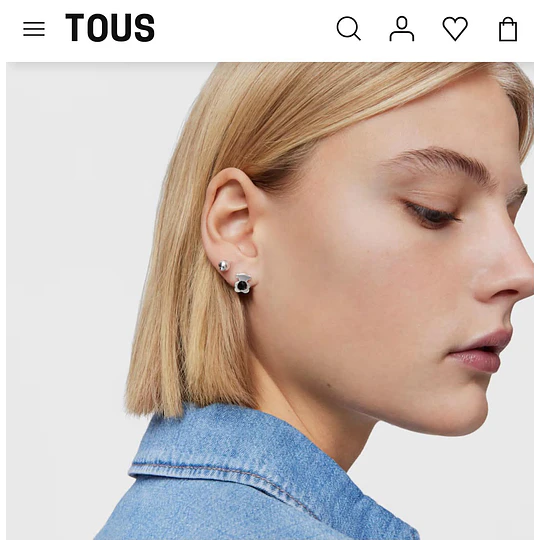 Aros Tous plata 925 y onix