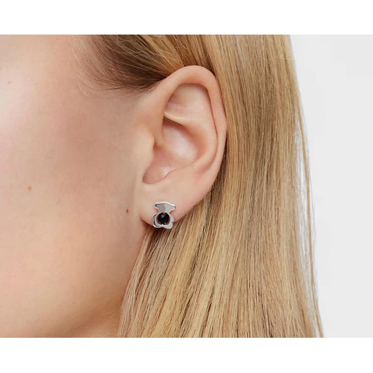 Aros Tous plata 925 y onix