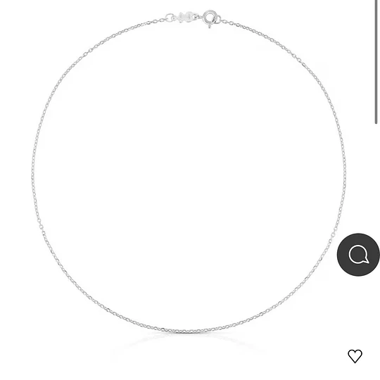 Cadena Plata Tous 40 Cms