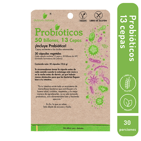 Probióticos 50 Billones 13 Cepas | 30 Cápsulas
