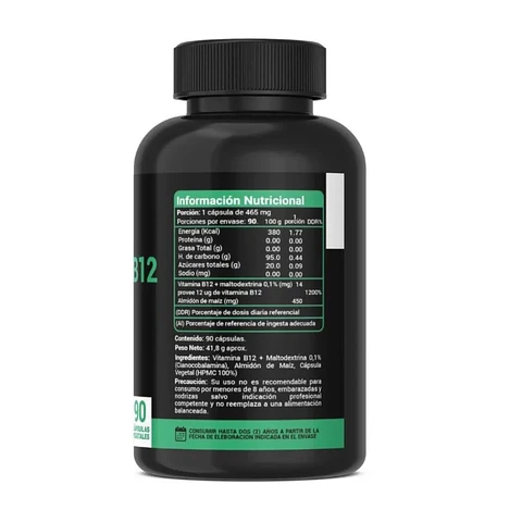 Vitamina B12 FicoNutrition 12 mcg | 90 cápsulas
