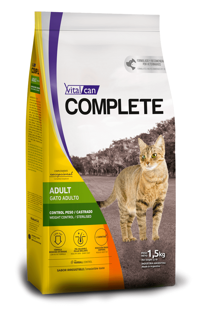 Complete Gato Adulto Control de peso – Castrado x 7.5 kg