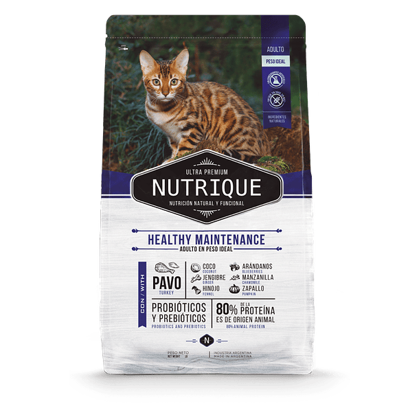 NUTRIQUE YOUNG ADULT CAT - HEALTHY MAINTENANCE 7.5 KG.