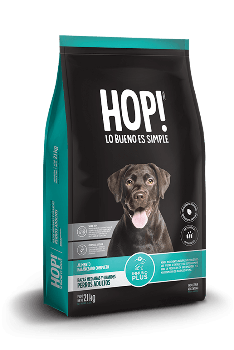 Hop! Perro Adulto Raza Mediana y Grande 18 kg
