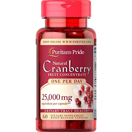 Cranberry de 25,000 mg  Frasco de 60 Capsulas